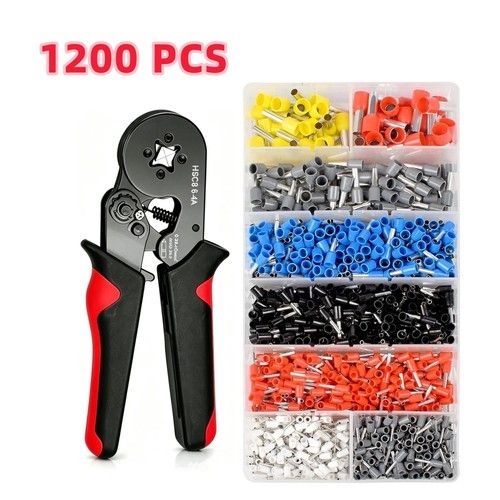 1200Pcs Wire Ferrule Crimping Tool Set Cord Ends Wire Terminals Lugs
