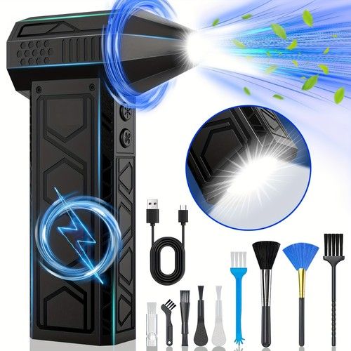 Compressed Air Duster,180000RPM Electric Air Duster,4-Gear Speed Air Cleaner