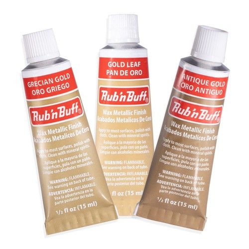 Amaco Rub n Buff 3 Colour Kit - Antique Gold, Grecian Gold & Gold Leaf