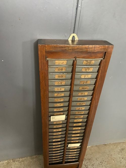 Vintage Clocking In Clock Machine Time Recorder Time Card Rack Holder — image 14