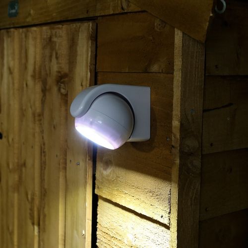 Battery 360° PIR Motion Sensor LED Outdoor White Security Wall Welcome Light — image 5