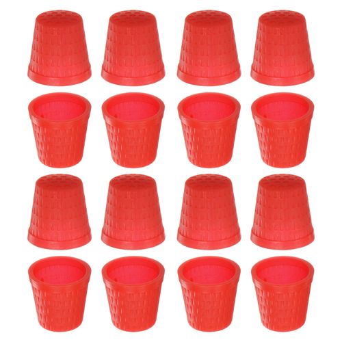 50 Pcs Red Sewing Thimble Plastic Sewing Thimble Finger Protector — image 1