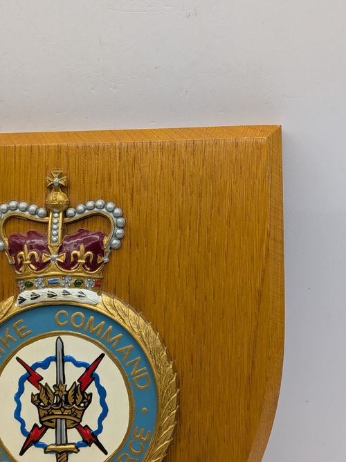 Royal Air Force Strike Command Mess Wall Plaque Shield Crest RAF Vintage VGC — image 3