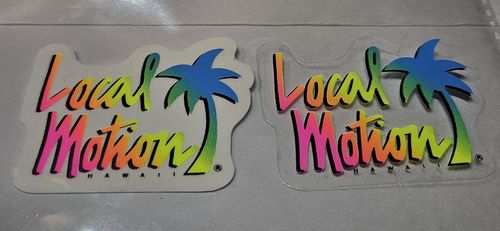 Vintage Local Motion Hawaii Neon Fade Palm Tree VTG 80s 90s Surfing Sticker — image 3