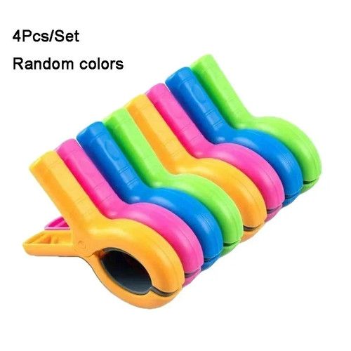 8x Beach Towel Pegs Clips Large Windproof Sunbed Lounger Clothes Wash Line Clamp