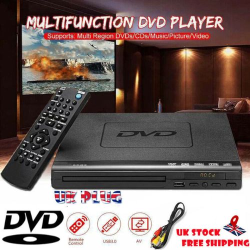 2025 DVD Player All Region Free DVD CD Disc Player AV Output USB Remote Control — image 2