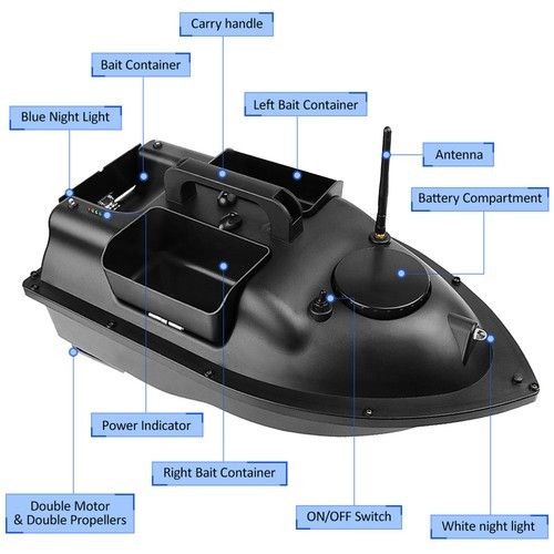 GPS RC Fishing Bait Boat 500m Remote Control Bait Boat 3 Motor Fish — image 10