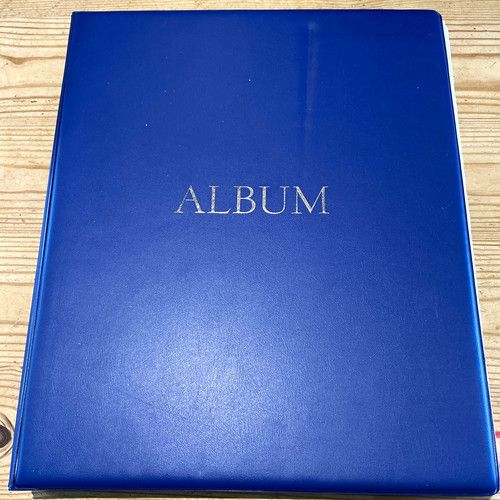 Blue 4-Ring postcard Album Binder 26 Pages 104 Capacity 4-Pocket