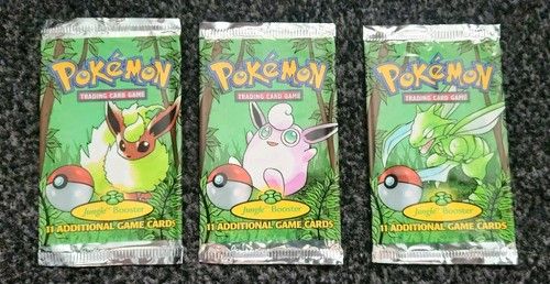 Pokémon WOTC TCG Jungle empty Packs Booster Wrappers Flareon Scyther Wigglytuff