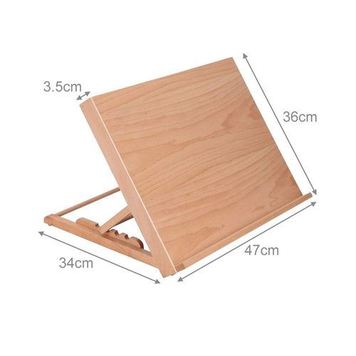 Adjustable Wooden Artist Workstation A3 Drawing-Board Easel Art Craft Table-Desk — image 11