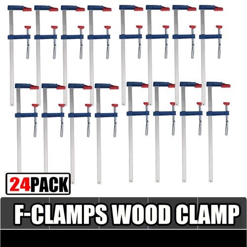 24Pcs F-Clamps Adjustable Wood Metal Clamp Woodworking Tool Heavy Duty 24Pack