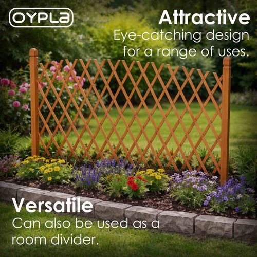 NEW! Arched Expanding Freestanding Wooden Trellis Fence Garden Screen — image 4
