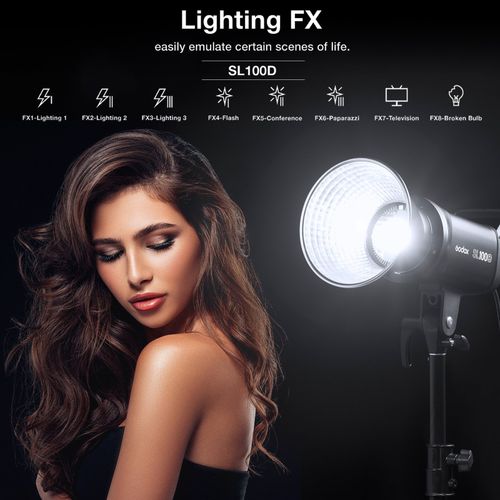 Godox SL100D 5600K Studio LED Video Light with 60x90cm Grid Softbox Light Stand — image 6