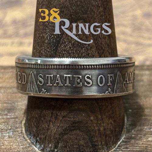 90% SILVER THIN BAND Morgan Dollar COIN RING USA United States America SIZE 5-18