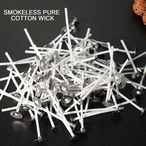 HIGH QUALITY PRE WAXED CANDLE WICKS WITH SUSTAINERS LONG TABBED 150mm CRAFT — image 3