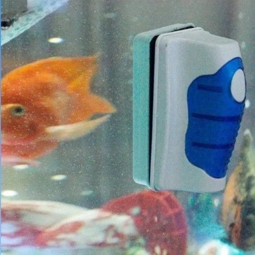 Magnetic Fish Tank Brush Algae Magnet Aquarium Glass Aquatic Cleaner Cleaning UK — image 3