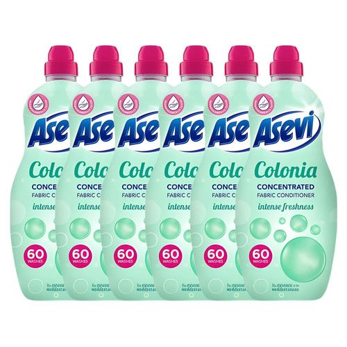 Asevi Fabric Conditioner Concentrated Colonia Laundry Liquid 60 Washes 1.38L X 6