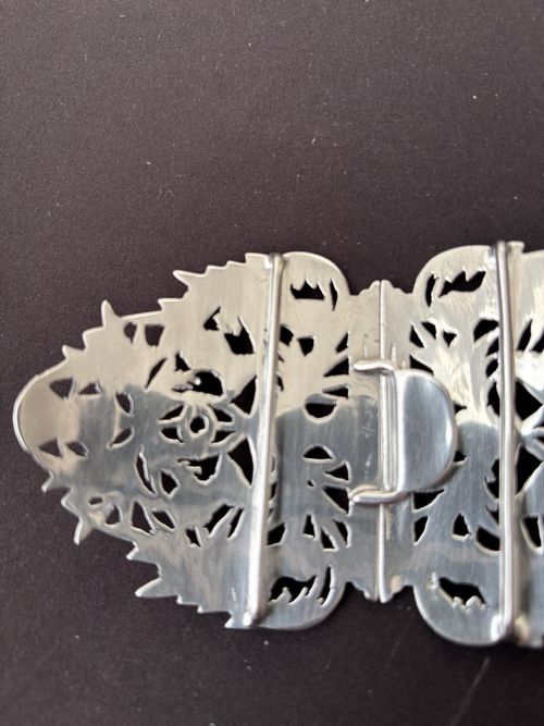 Silver Nurses Buckle, Thistle Design.Robert & William Sorley, Glasgow 1909. (50) — image 9
