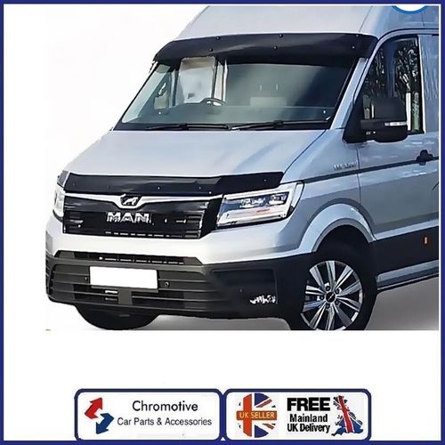 VW CRAFTER, MAN TGE (2017-2024) Bonnet Protector Bug Guard Wind Stone Deflector — image 3