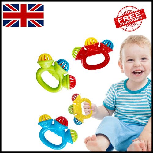 Newborn Baby Rattle Toy, Infant Soothing Teether Sound Toy for Boys & Girls 0–3Y