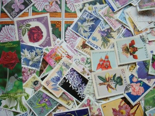 50 BOTANICAL Stamps Flowers/Trees All Different Thematics World Mixed Postage