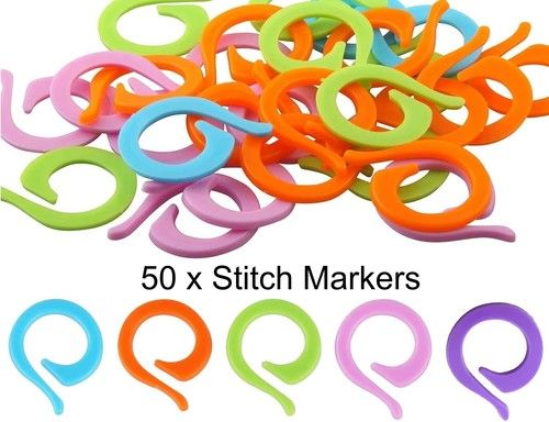 Plastic Stitch Markers Holders Clips Crochet Knitting Assorted Colours