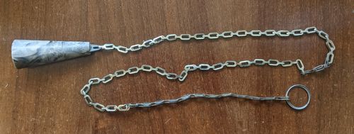 Vintage old chain with a handle from the toilet bowl of the old design USSR 1970 — image 4