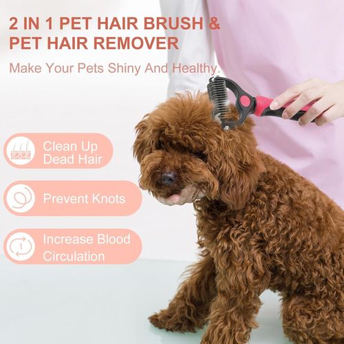Professional Pet Grooming Comb Brush | Dematting & Undercoat Rake Tool for Dogs — image 5