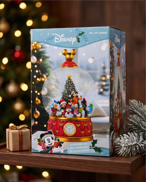 Disney Holiday Snow Globe with Blower & LED Light Mickey & Friends