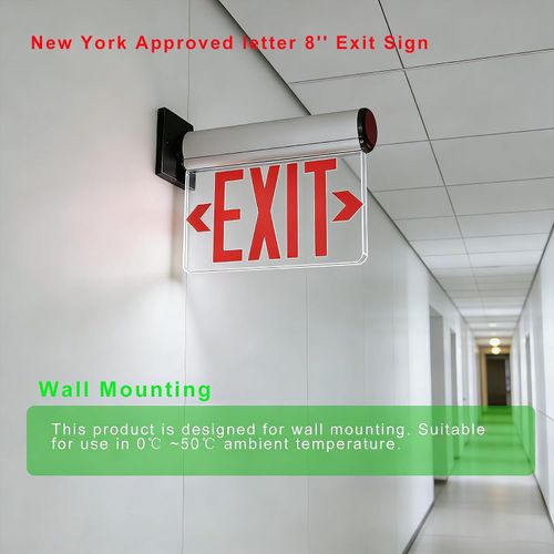 New York Approved Letter 8" Exit Sign Emergency Light Replaceable Acrylic Panel — image 7