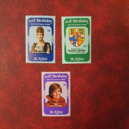 Stamps St Kitts, Mi. 87-89, MNH, Princess Diana / Royal Baby