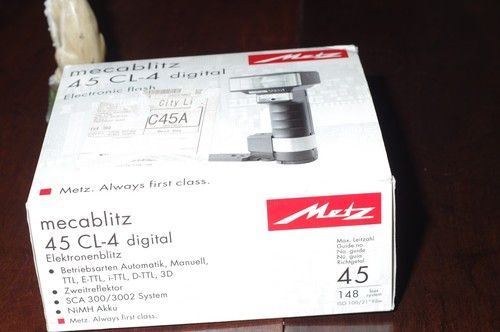 Metz mecablitz 45 CL4 digital, tested and working, boxed with its bits.