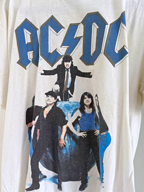 AC/DC World Tour 1996 White T-Shirt Original Front & Back Graphic — image 1
