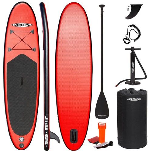SUP Conwy Stand Up Paddle Board Inflatable Red 9'5" / 10'6" Paddle Pump
