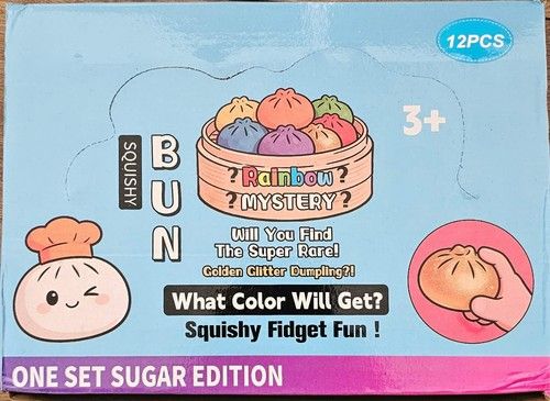 12pc GLITTER SQUISHY DUMPLING  (RANDOM) - Stress Relief Toy -  SMALL ONE