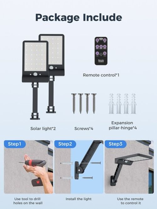 Colbor LED Solar Motion Sensor Wall Light Outdoor Street Garden Security Lamp