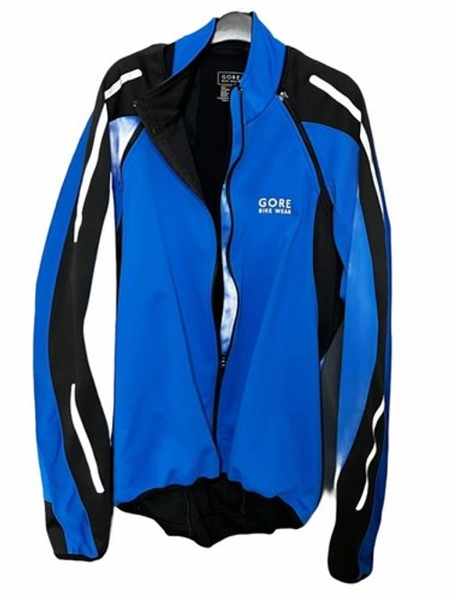 Gore Bike Wear Cycling Jacket Phantom Windstopper Mens M Blue Black Long Sleeve