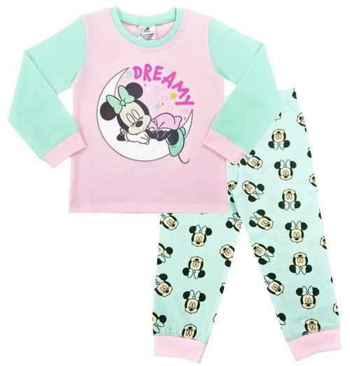 Baby Girl Minnie Mouse Pyjamas Disney Pink Green Nightwear 6 - 24 Months — image 2