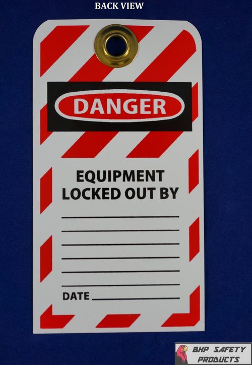 LOCKOUT TAGS (SPECIAL 3 PACK) W/ 3/8" BRASS GROMMET SAFETY LOCKOUT TAGOUT — image 3