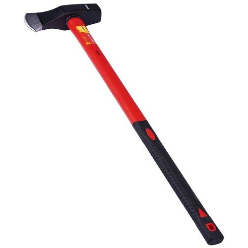 6LB LOG SPLITTING CHOPPER WOOD MAUL AXE FIBREGLASS SHAFT & RUBBER HANDLE AMTECH