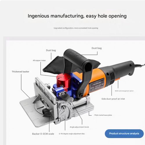 UK Portable Lamino Woodworking Slotting Machine 2-in-1 Invisible Connector 220V — image 15