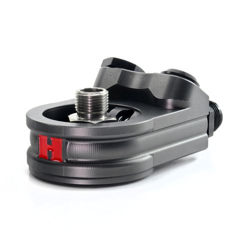 HEL Performance Multi-angle Solid Billet Thermostatic Oil Filter Sandwich Plate — image 1