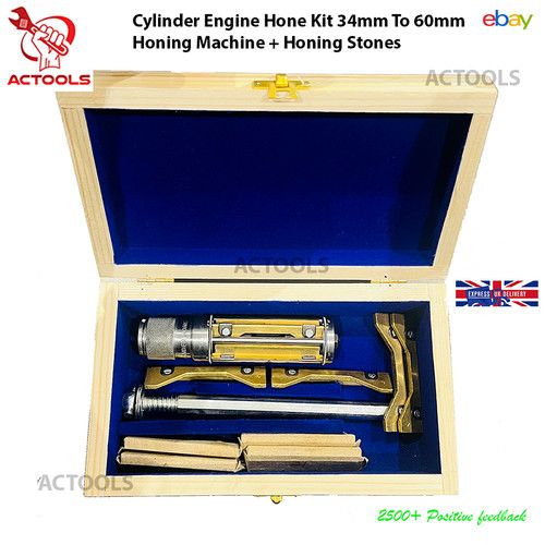 Cylinder Engine Hone Kit & 4 Set Honing Stones All Sizes Available ACTOOLS UK