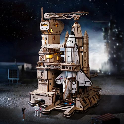 ROKR 3D Wooden Puzzle Space Shuttle Mechanical Model Toy Building Toys Xmas Gift