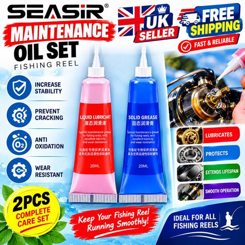 Fishing Reel Grease and Oil Kit, Tool Set, Bearing Grease...