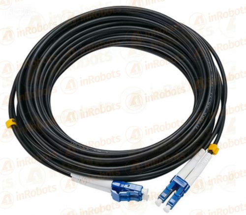 100M Black Armored Fiber Cable LC-LC UPC SM 9/125 Duplex Optic Patch-Cord 3.3mm