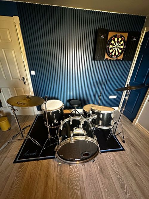 EVANS Acoustic Drum Kit Set Bass, Tom, Floor Tom, Snare, Crash, Ride