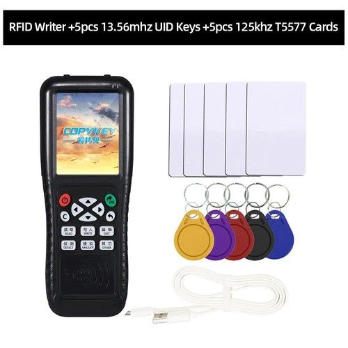 Smart Card Reader Writer RFID Copier 125Khz 13.56Mhz USB Fob Programmer Copy Enc