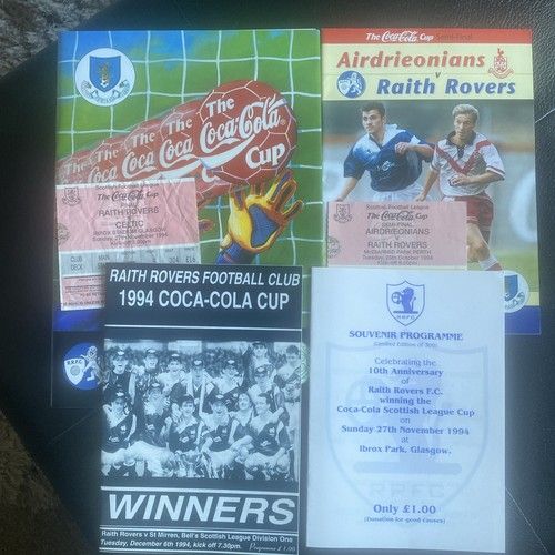 SCOTTISH LEAGUE CUP FINAL 1994 Raith Rovers v Celtic, collection, programmes 