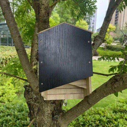 Bat House Kit Handcrafted Wooden Bat Box For Outside Double Chamber Box